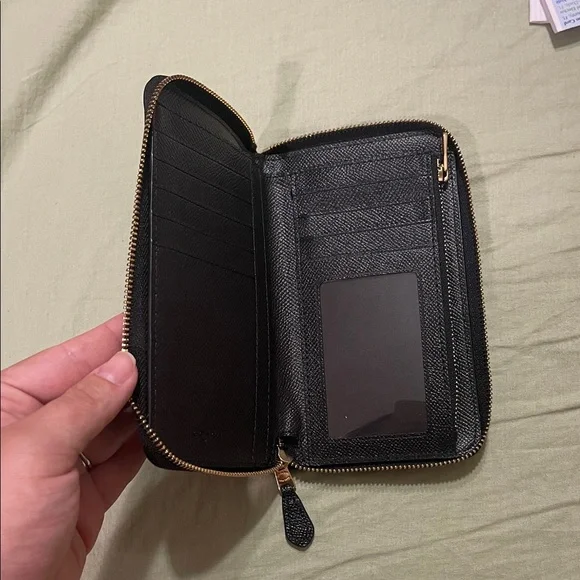 Coach Black Textured Leather Zip Wallet - Picture 4 of 4